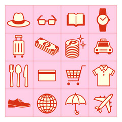 product of life icon set, vector illustration
simple symbol illustration for online shop