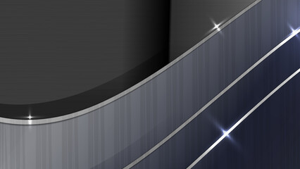 Dark abstract polygonal background with metal texture