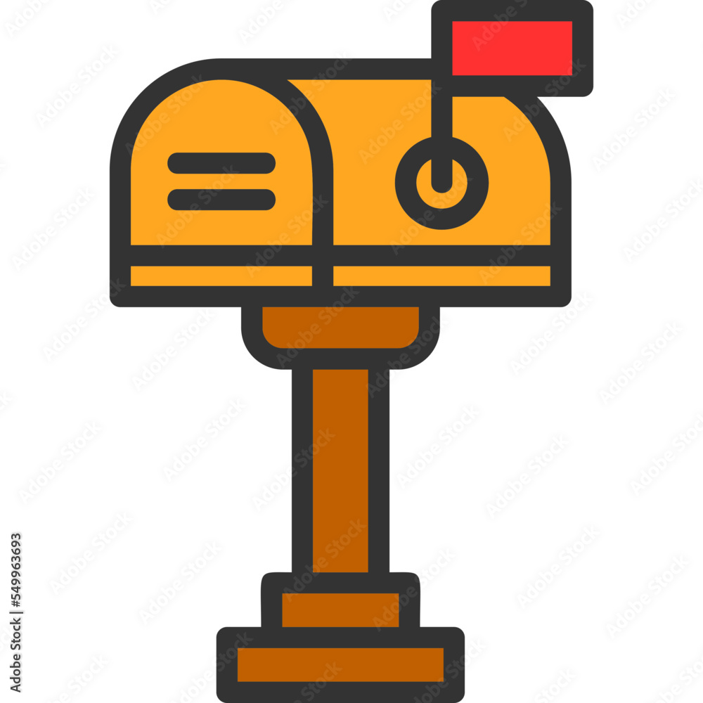 Wall mural letter box icon