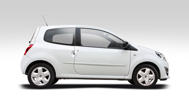 Renault Twingo car side view isolated on white background, 7 August 2015, Thessaloniki, Greece	