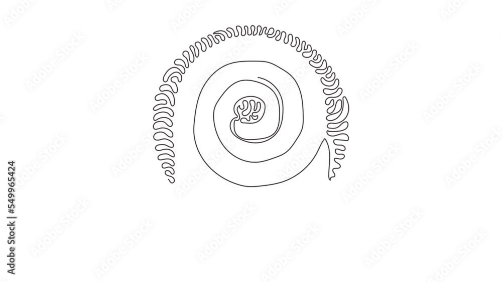 Poster animated self drawing of continuous line draw fire hose logo in trendy style. suitable for many purp