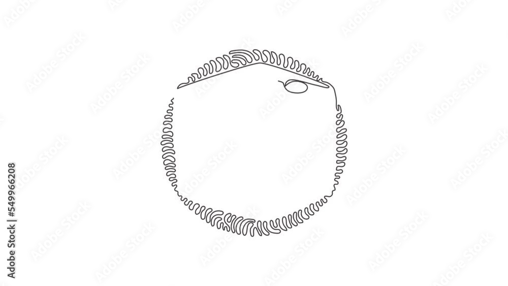 Poster animated self drawing of continuous one line draw dice. dice with white dots. dice cube, casino game