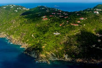 Fototapeta na wymiar View of Saint Barthelemy island, Caribbean