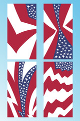 Obraz premium Abstract image from the colors of the American flag.