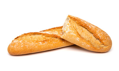 Baguette isolated on a white background