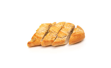 French bread baguette isolated on a white background