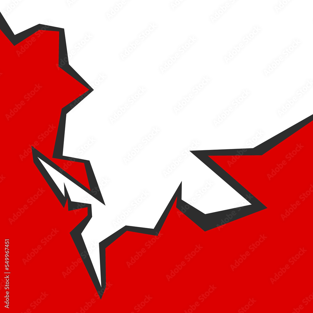 Poster simple background with jagged edge pattern and with some copy space area