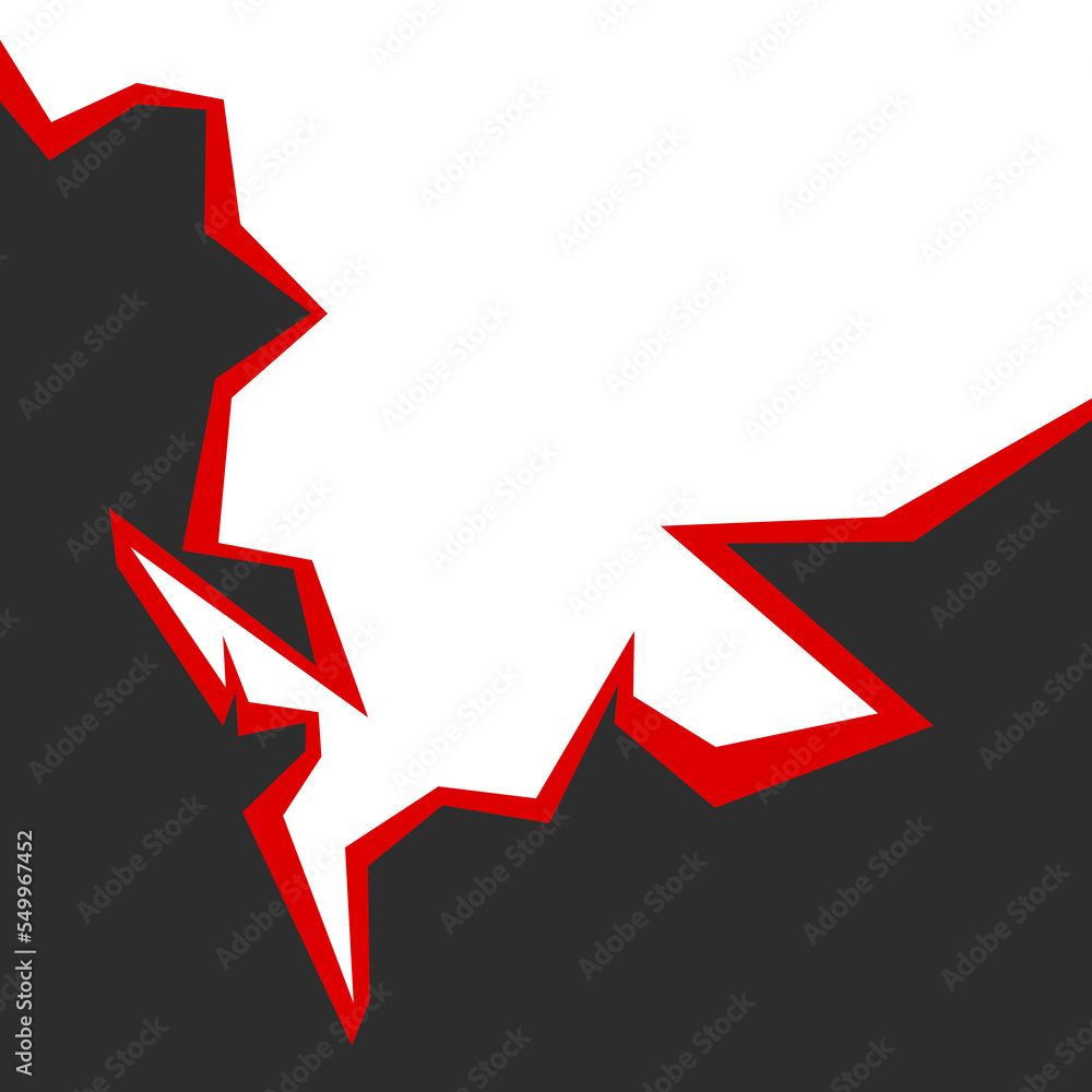 Poster simple background with jagged edge pattern and with some copy space area