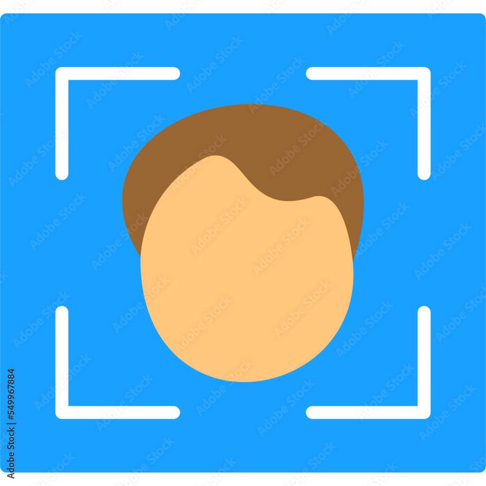 Poster face scanner icon