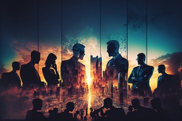 Illustration about business. Made by AI.