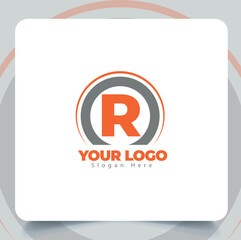 Fototapeta premium Letter R Logo Design Template Branding And Two Color, Creative Custom Premium Vector. Modern Creative Hi-Quality Minimal Digital Business Letter R Logo Template.