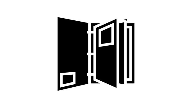 portfolio folder line icon animation