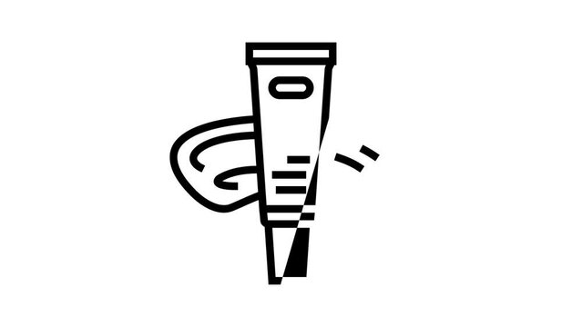 natural skin moisturizing line icon animation