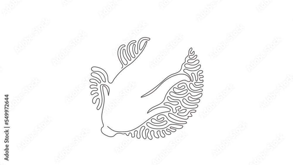 Poster self drawing animation of single one line draw husked cobs of sweet corn. fresh vegetable with high 