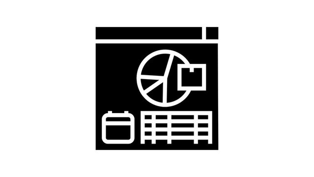 inventory forecasting report line icon animation