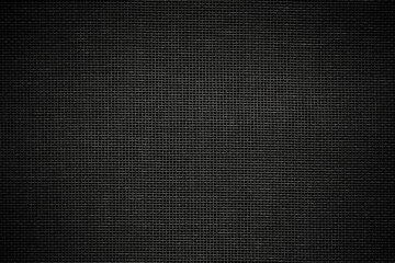 Canvas Polyester texture synthetical for background. Black polyester fabric textile backdrop for interior art design or add text message.