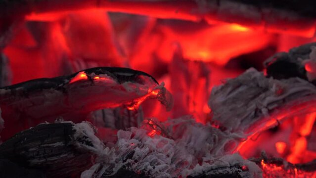 Fire Ash, Wood Burning Fire, Lighting Flames, Smoke, Heat Air Pollution, Disaster, Calamity in Global Warming Crises, Catastrophe