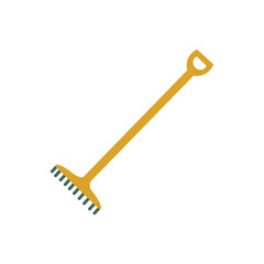 Rake vector isolated on white background. rake gardening tool. gardening vector.
