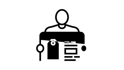 influencer affiliate marketing line icon animation