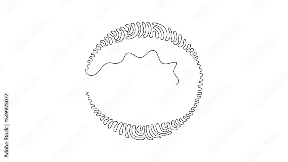 Aufkleber animated self drawing of continuous line draw chocolate glazed ring donut. sweet doughnut. appetizin