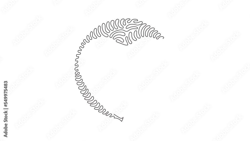 Poster animated self drawing of single continuous line draw love shape broken in two. emoji of heartbreak, 