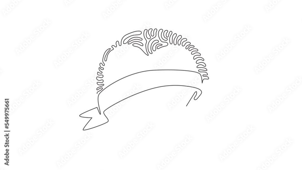 Poster animated self drawing of continuous line draw text lettering calligraphy composition poster. greetin