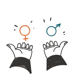 hand drawn doodle Simple Set of Gender Related illustration
