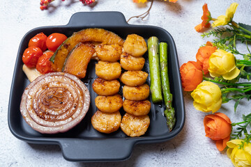 Korean Style Food Grilled Scallops