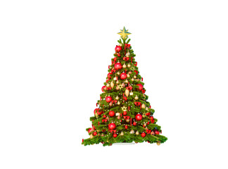 beautiful festive christmas tree 3d render