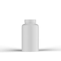 Plastic Pill Bottle 3D Rendering