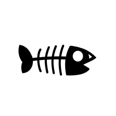 fish skeleton - vector icon
