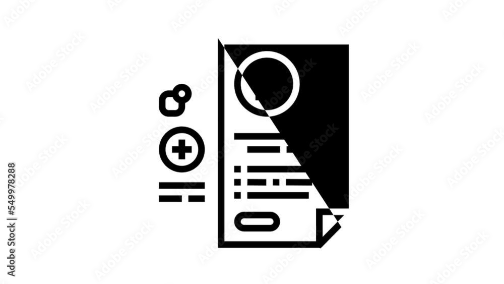 Poster insurtech documentation line icon animation