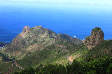 View in the Rural Park of Anaga in the north of tenerife