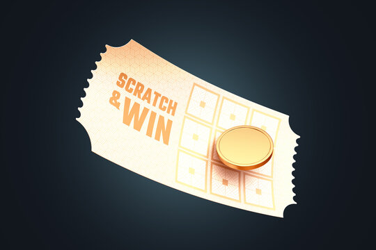 casino scratch and win cards gold  3d render 3d rendering illustration 