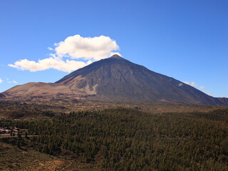 The Mount Teide is a volcano on Tenerife in the Canary Islands