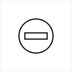 outline the circle stop icon. vector illustrationPrint