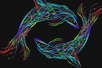 abstract background of fish