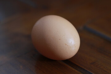 a close up of a chicken egg