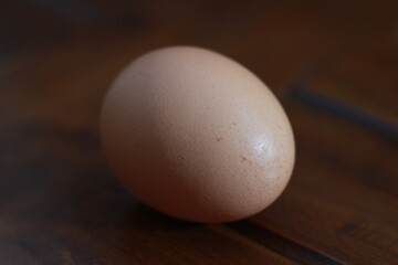 a close up of a chicken egg