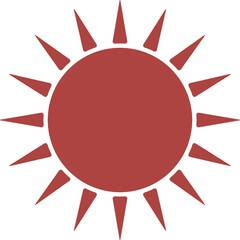 Sun red icon
