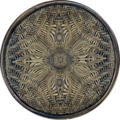 dark brown circle decorative object