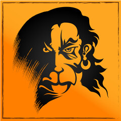 Shri Hanuman vector art illustration