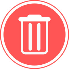 Trash can icon, delete button