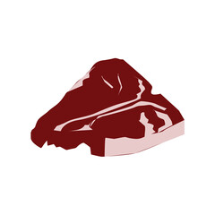 Beef steak stock illustration on white background