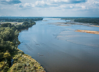 The view on the Vistula river from above