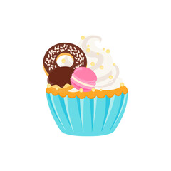 party cupcakes Keep cakes, birthday parties, cupcakes of various flavors, chocolate, lemon, blueberry, vanilla, milk, mixed fruit cupcakes