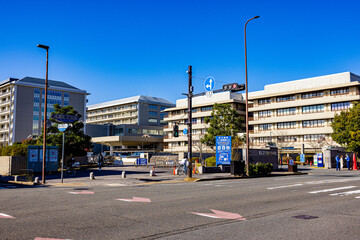 Fototapeta na wymiar Kyoto University Hospital. Kyoto University Hospital was established in 1899 and is certified as a disaster-response hospital.