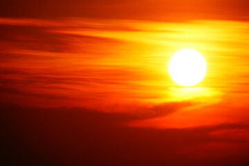 Blur focus Sunset sky orange sky orange cloud outdoor summer nature