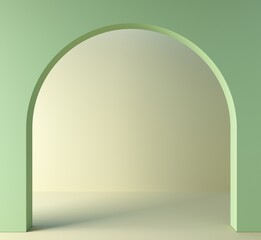 Light green mint arch in room
