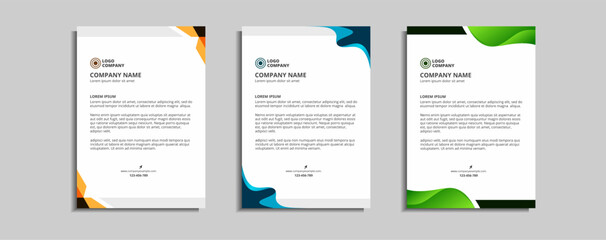 modern corporate letterhead template design.